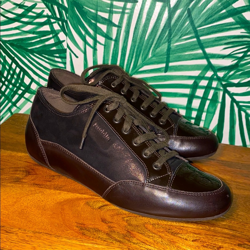Mephisto Mobils Metallic Brown Leather Sneakers Women’s 9